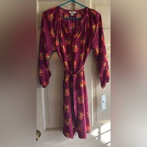 Target x Tucker Burgundy poppy design dress